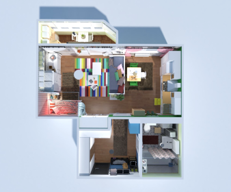 Studio Apartment Floor Plan with Kids Nook