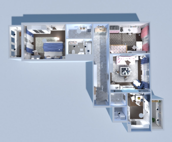 Cozy Two Bedroom Apartment Plan