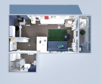 Bright Studio Apartment Layout for Creative Living