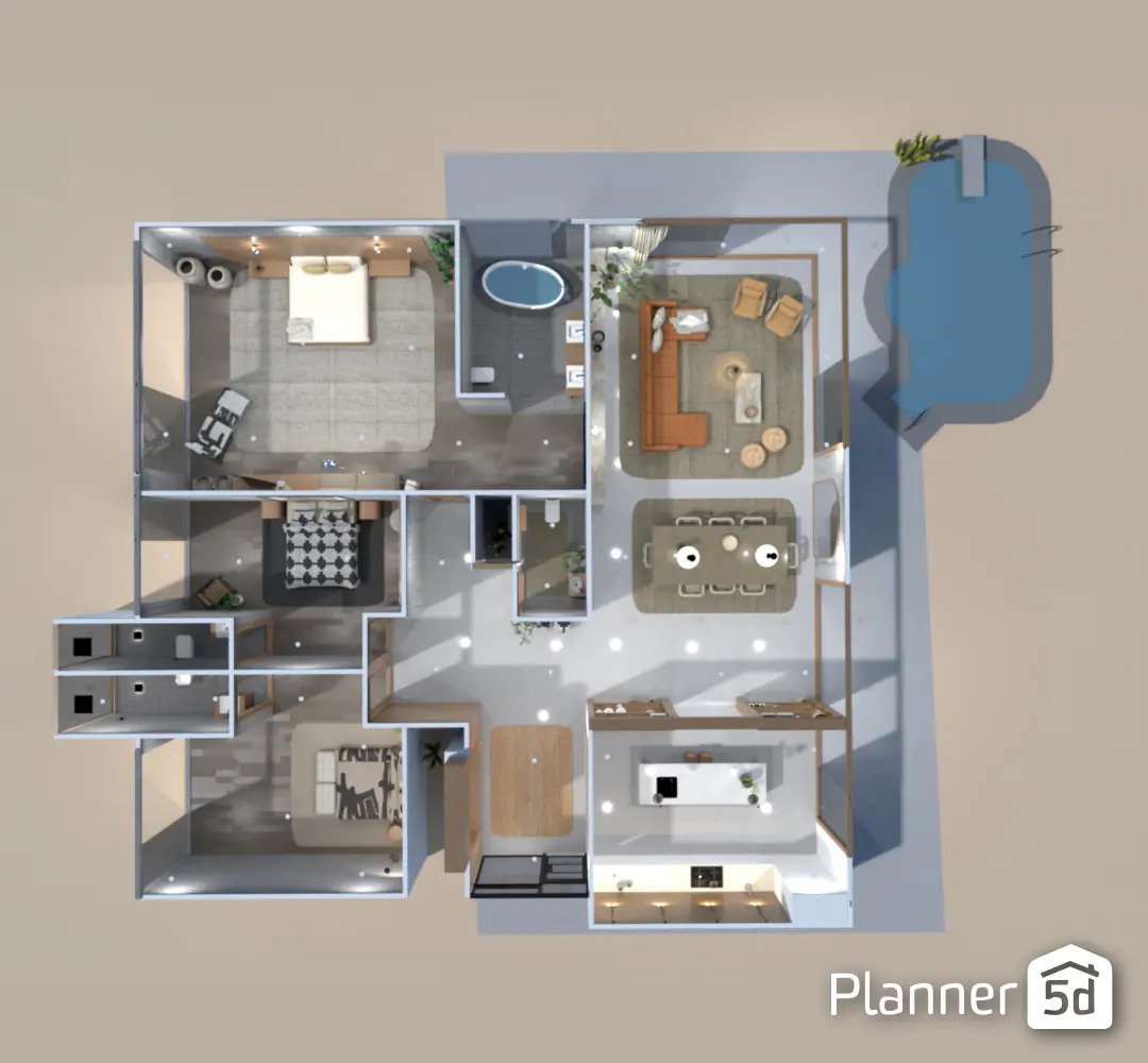 Illustration Floor Plan Floorplanner Stock Photo by