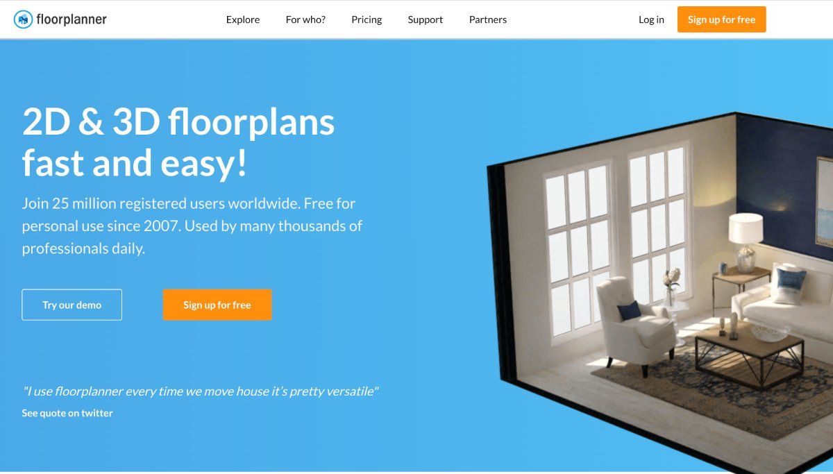 Floorplanner home design software