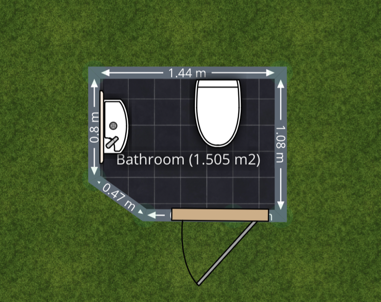 6 baños pequeños de menos de 6 m2 con plano