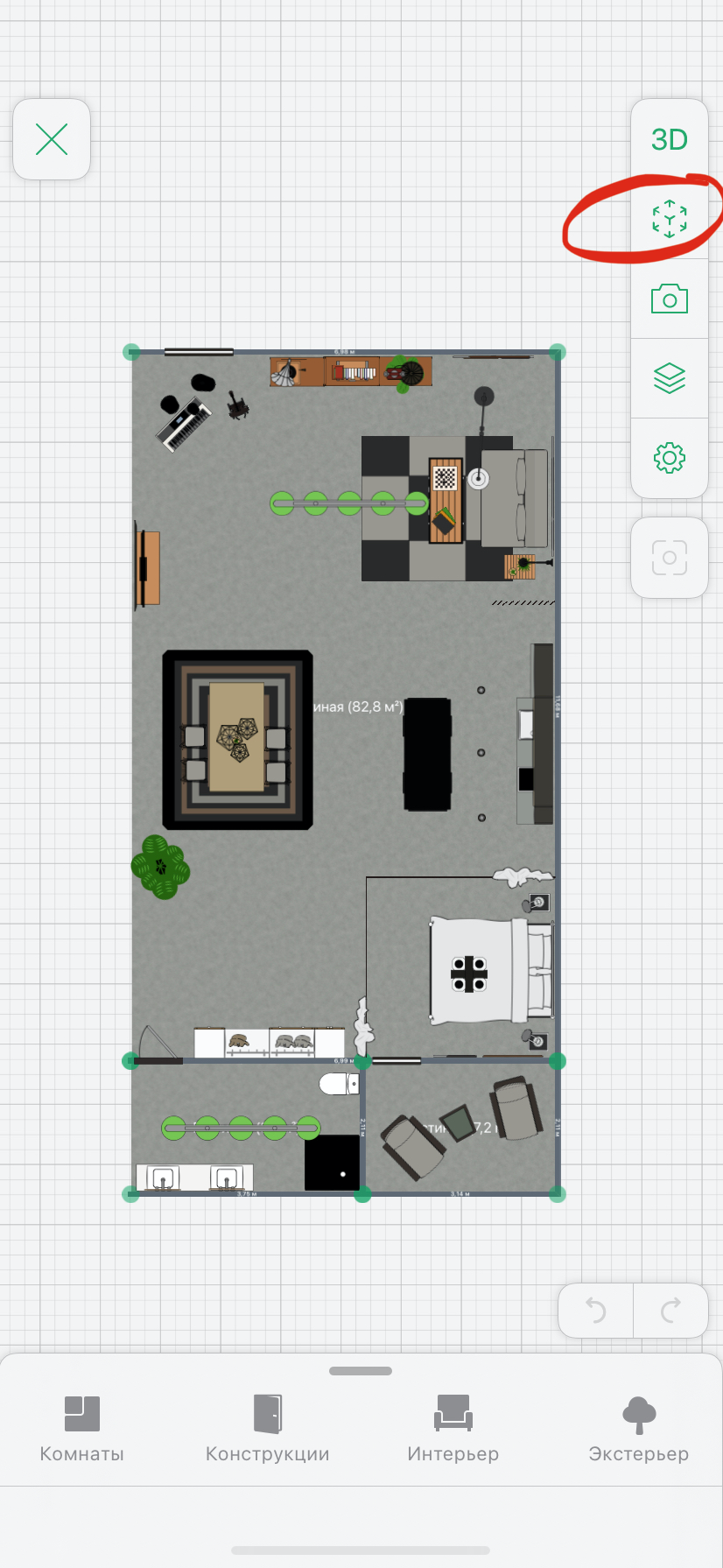 Planner 5D rendering 2D Hausplan