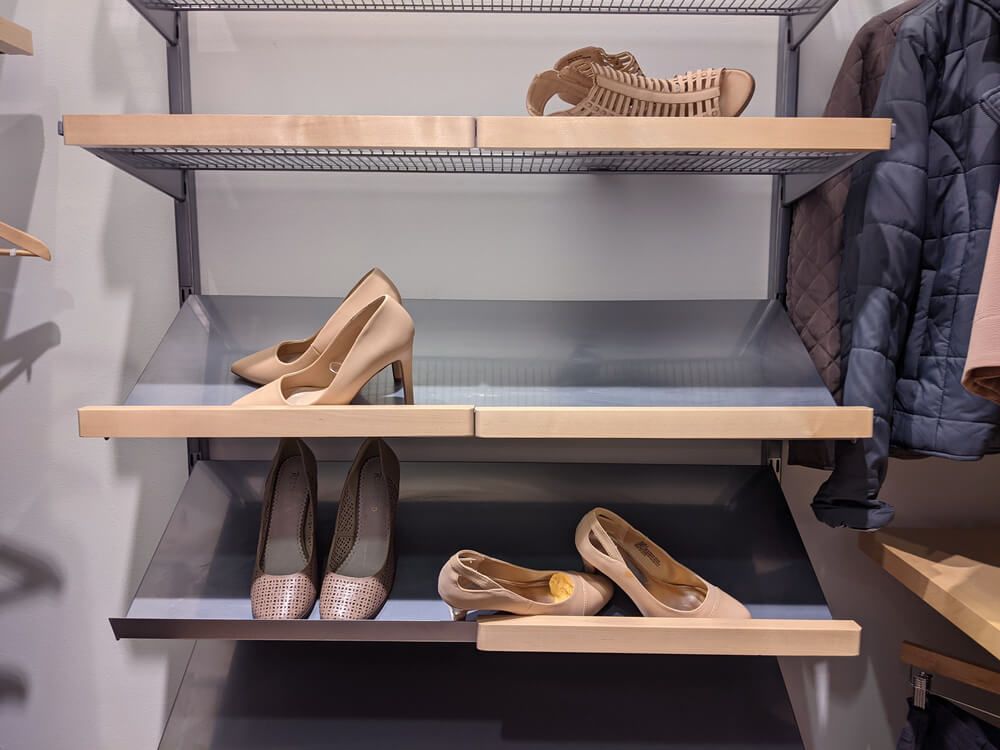 adjustable closet shelves