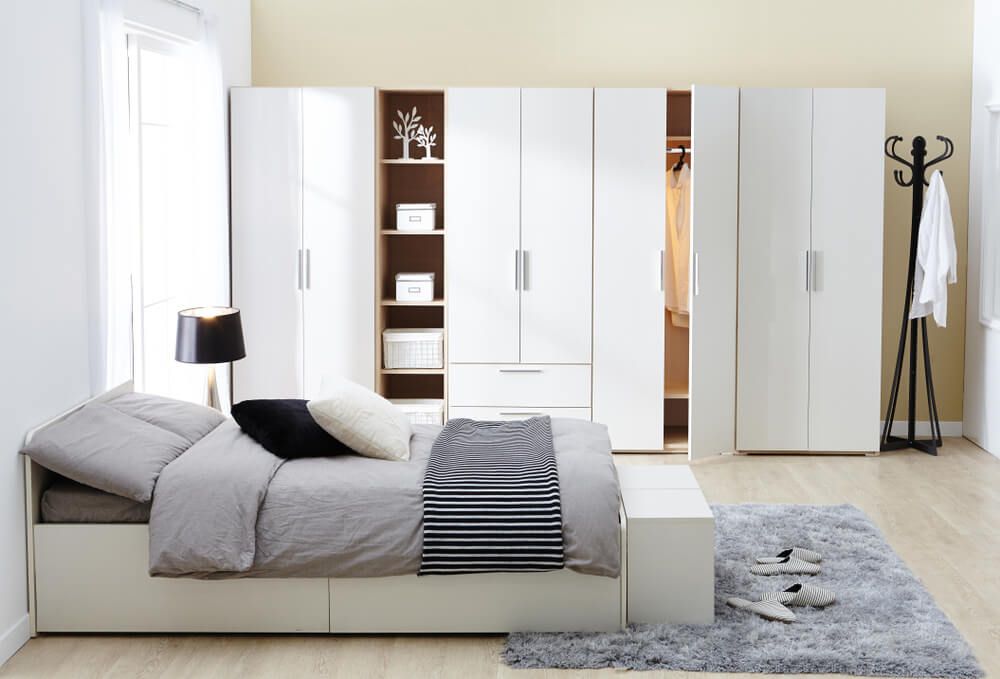 Seperate closet cabinets are a great storage solution for any room