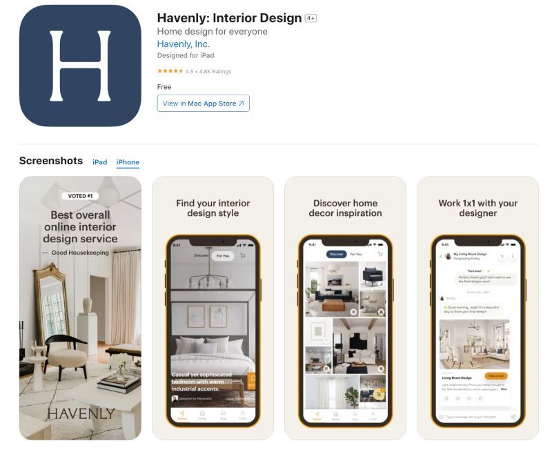 iOS home design app
