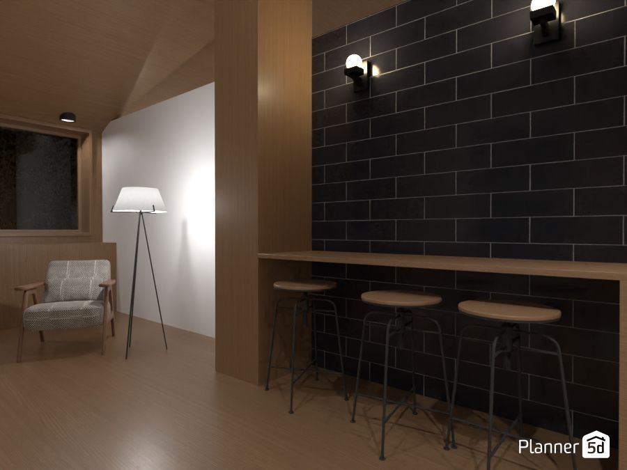 Projeto minimalista — Render criado por Oleg Malyshev no Planner 5D