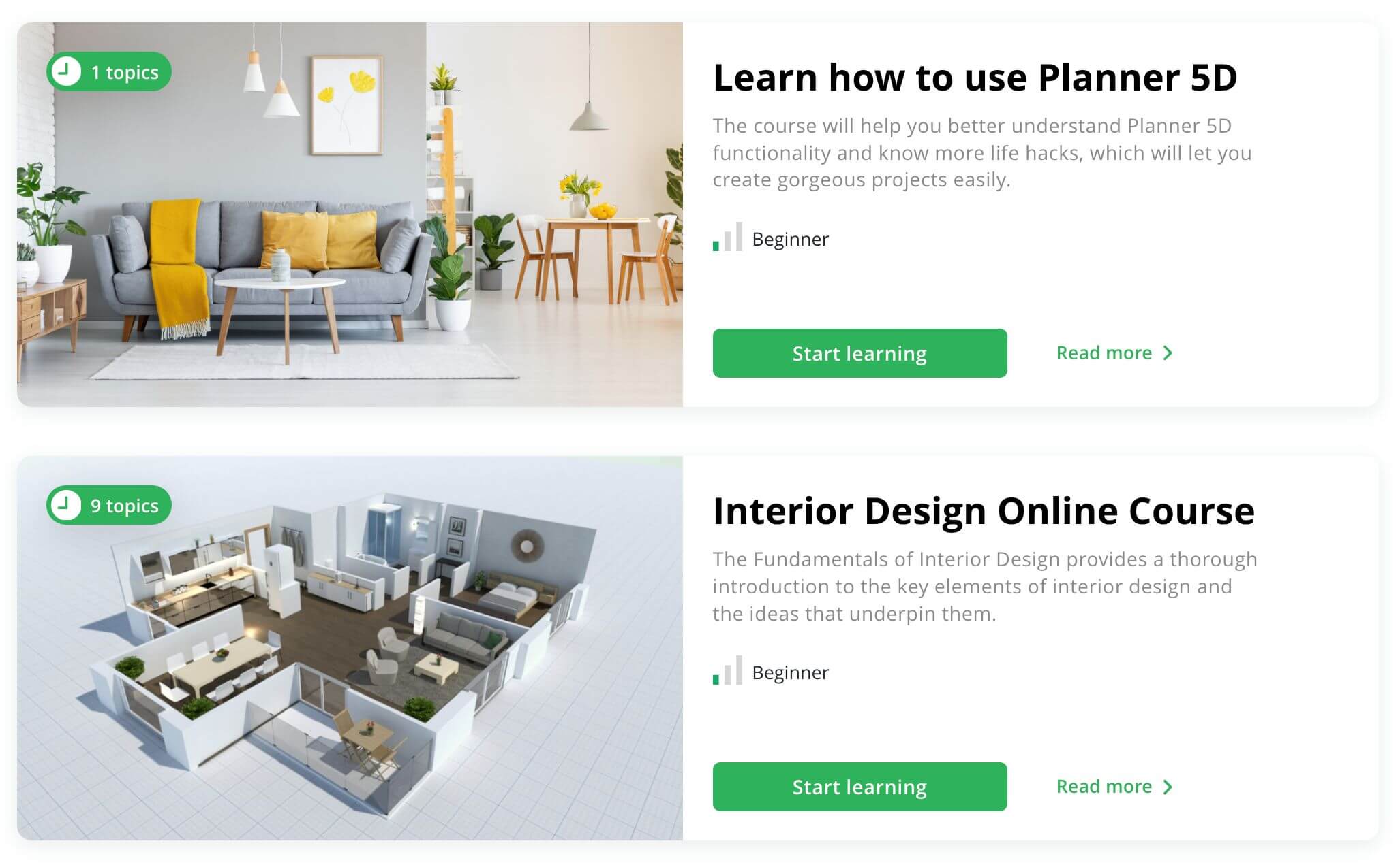 Planner 5D online Designkurs