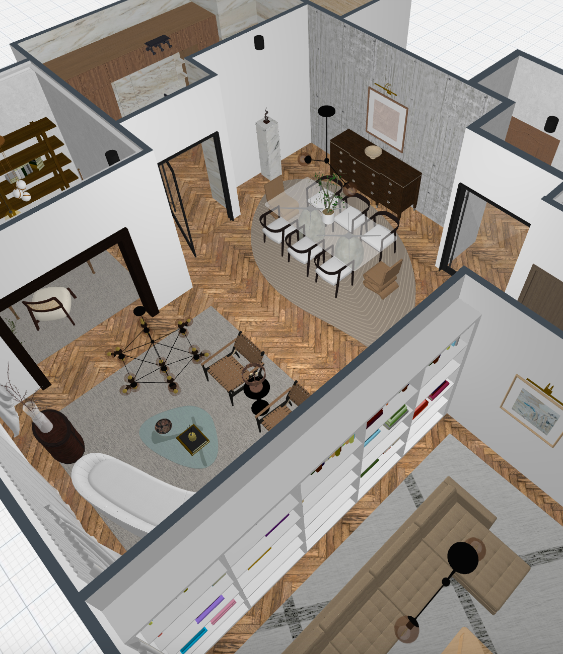 planos de casas en 3D creados con planner 5d