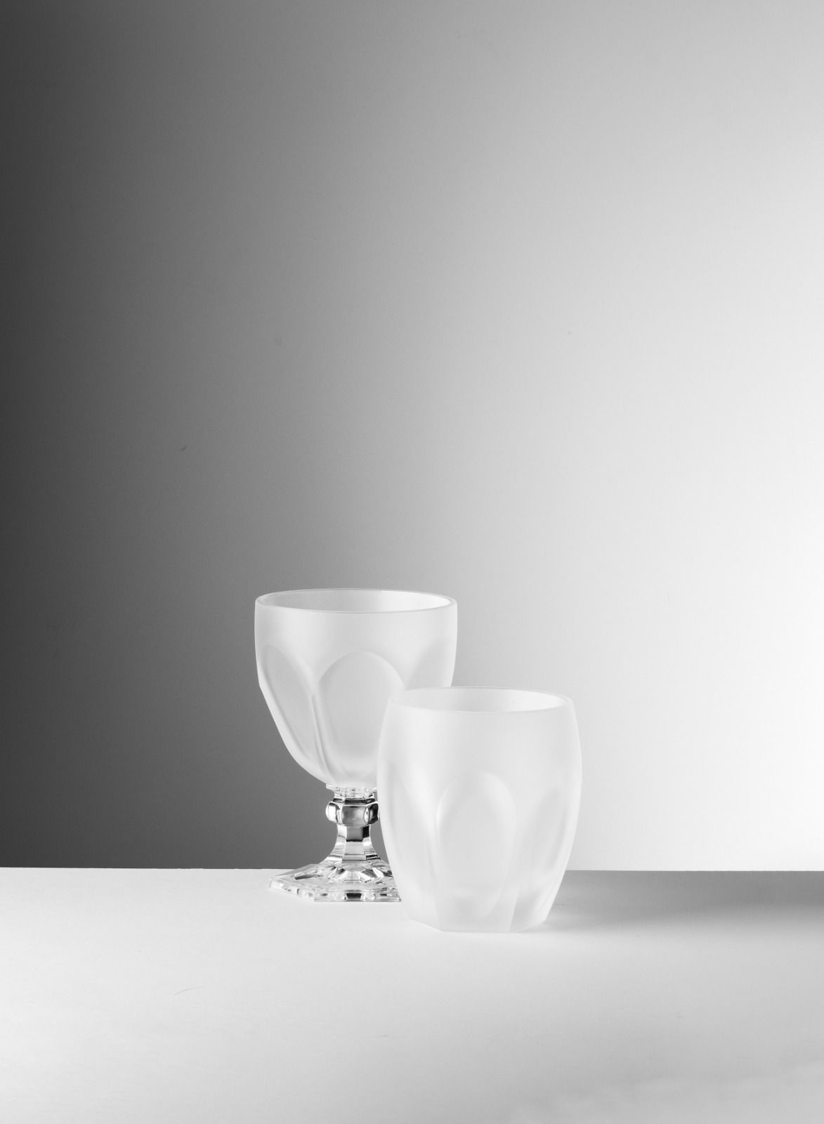 cristalería de diseño Mario Luca Giusti, copa de cristal, vaso