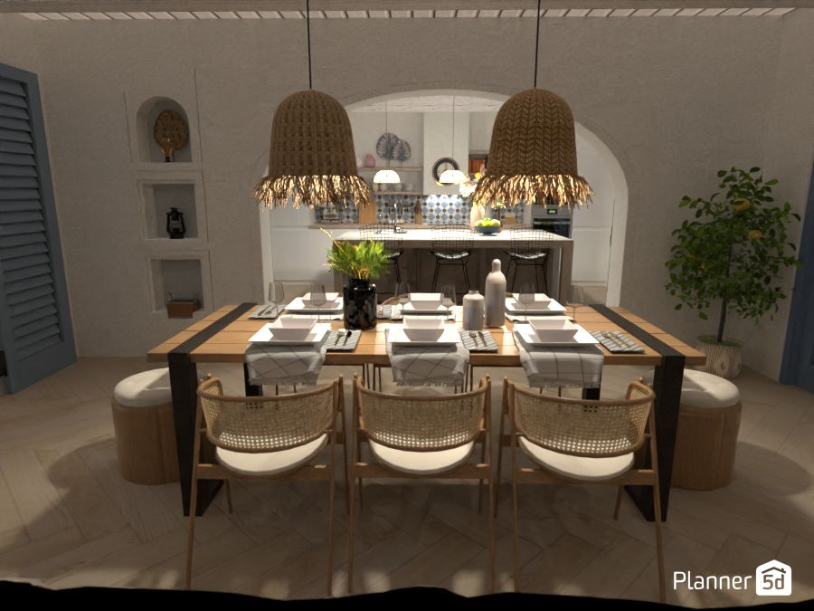 diseños ideales de cocina-comedor y sala de estar de concepto abierto