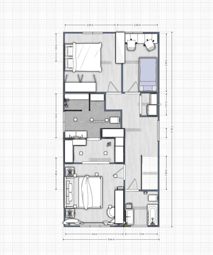 5 Planos de casas sencillas: con 2, 3 dormitorios