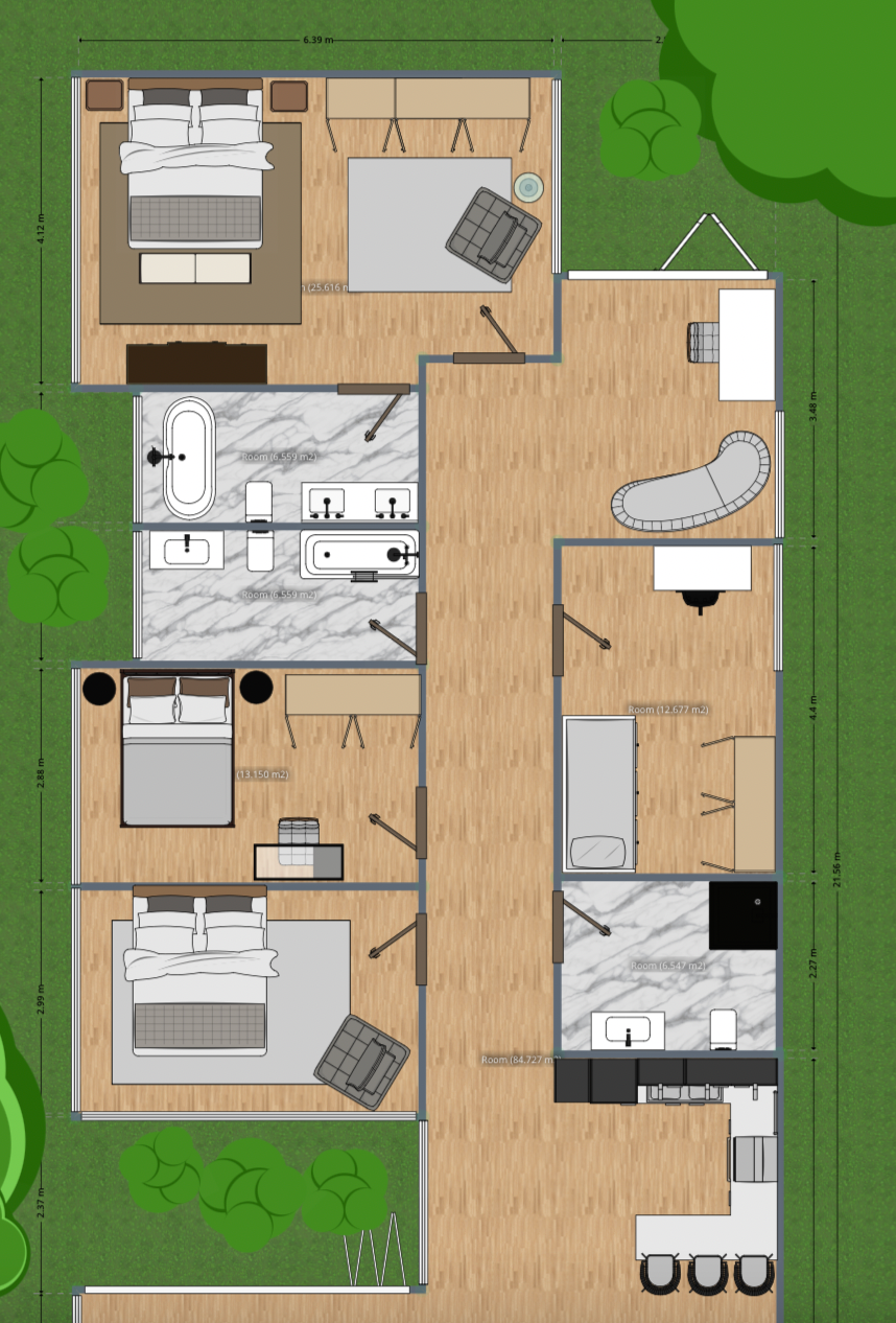 planos de casas de 4 dormitorios