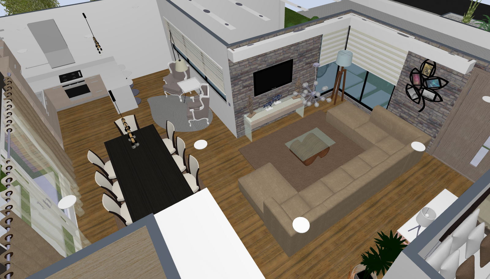 Planos de casas sencillas: con 2, 3 dormitorios | Planner 5D