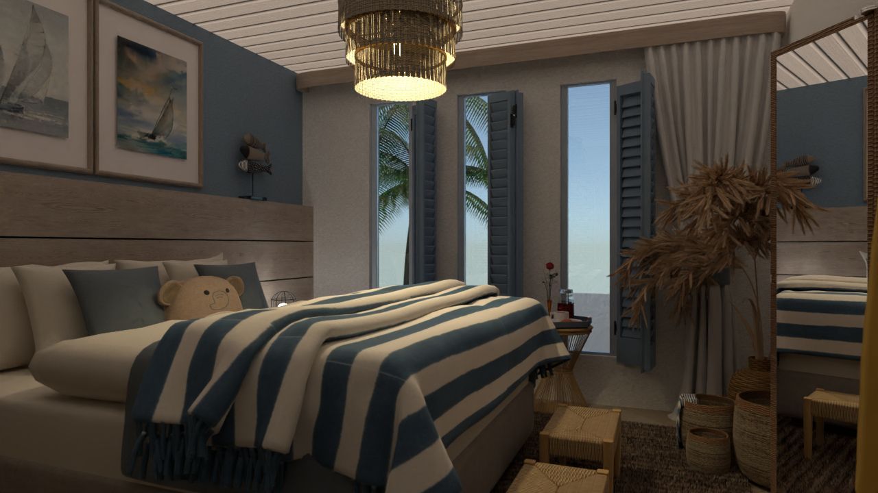 Diseño de casa en la playa de estilo boho costero con Planner 5D