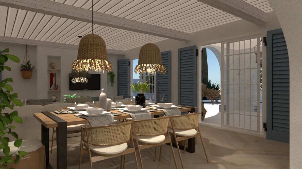 Diseño de casa en la playa de estilo boho costero con Planner 5D