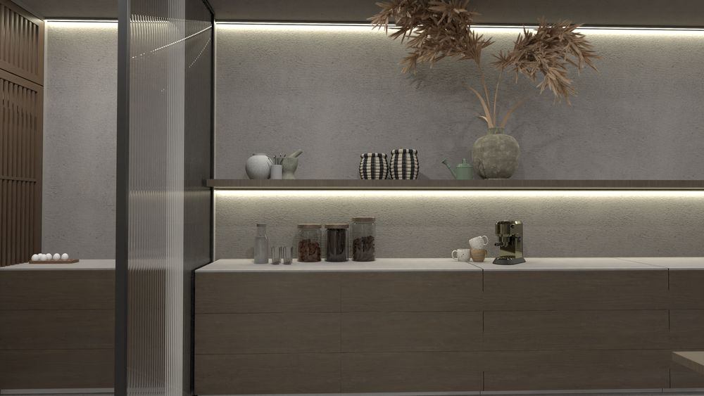 zen living room shelving