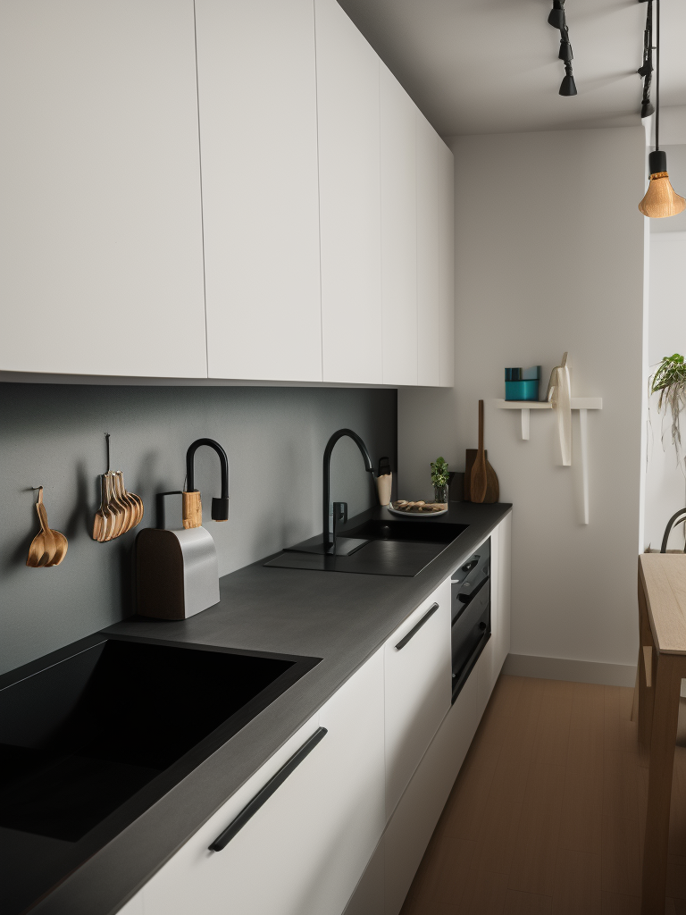 cocina moderna, diseño de interiores con inteligencia artificial IA Design Generator, Planner 5D