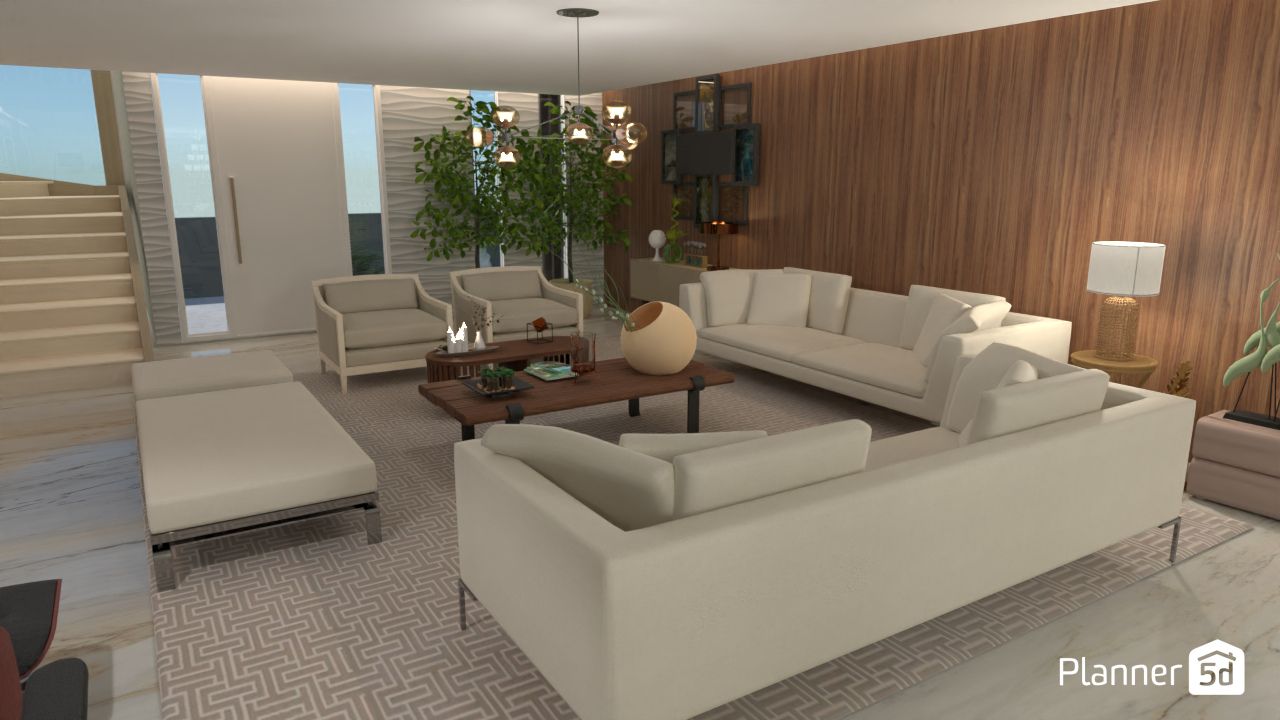 formal living room with sectional L couch and chairs