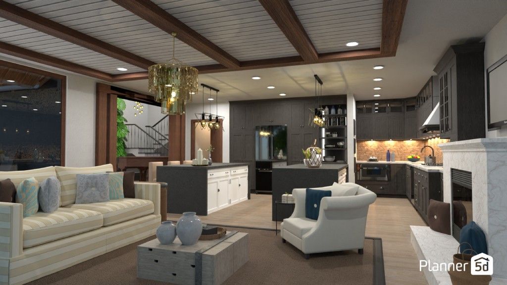 combine living and dining areas 