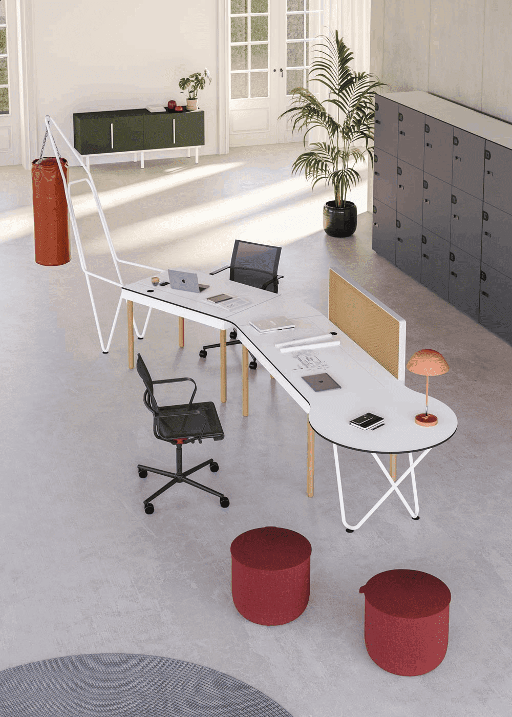mesa moderna de despacho, muebles de oficina modernos de diseño, ofitres