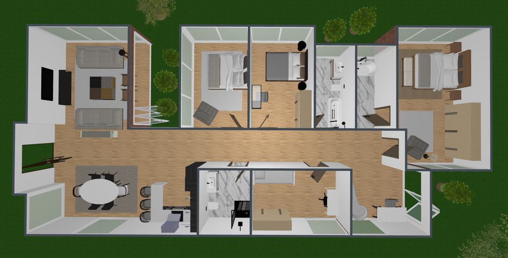 plano de casa, proyecto de decoración con software de diseño de interiores online