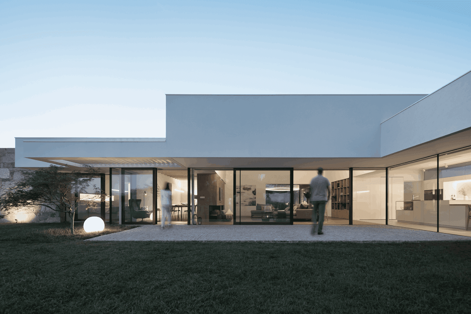 casa moderna elegante con cristal, arquitecto paco galiñanes estudio