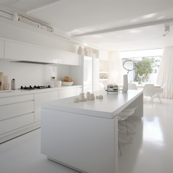 white-on-white kitchen