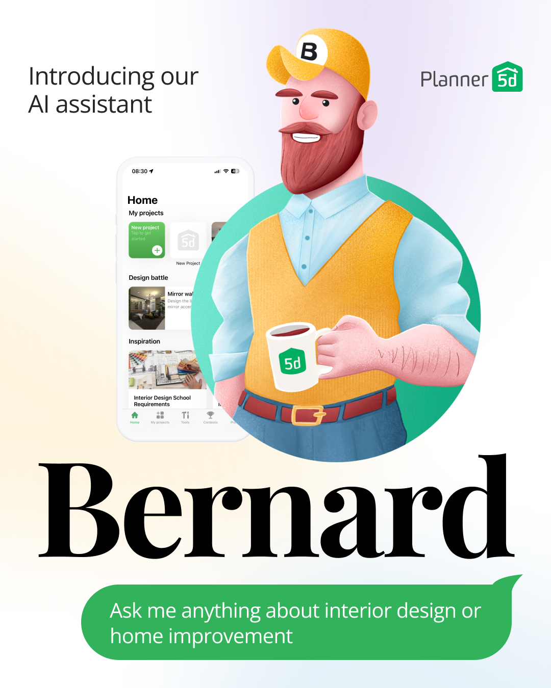 planner 5d's ai-based assistant bernard