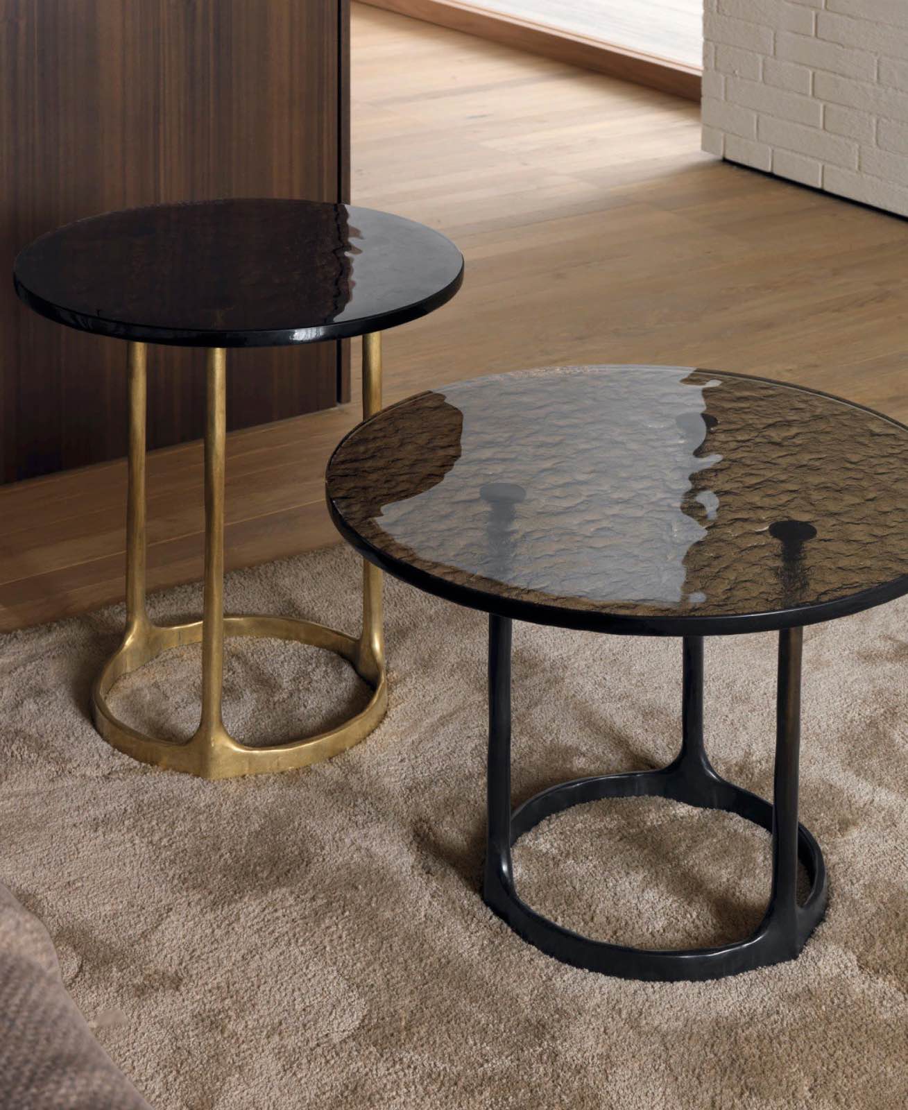 luxury coffee tables with glass top by molteni&c