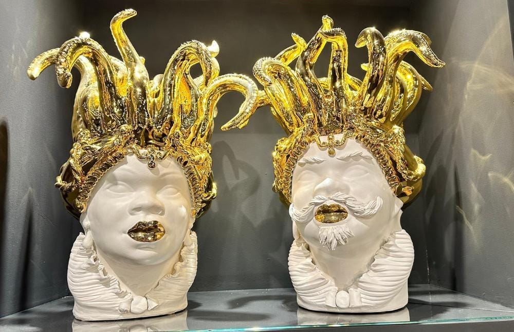 estatuas testa di moro doradas, tendencias de decoración, maison&objet