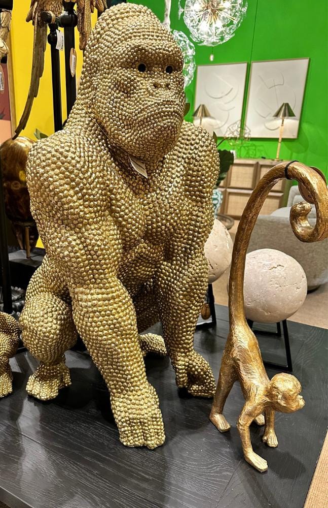 Gold gorilla statue from Fancy