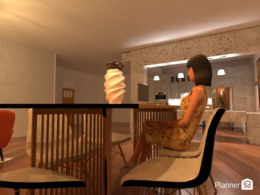 Sala de estar no porão projetada no Planner 5D