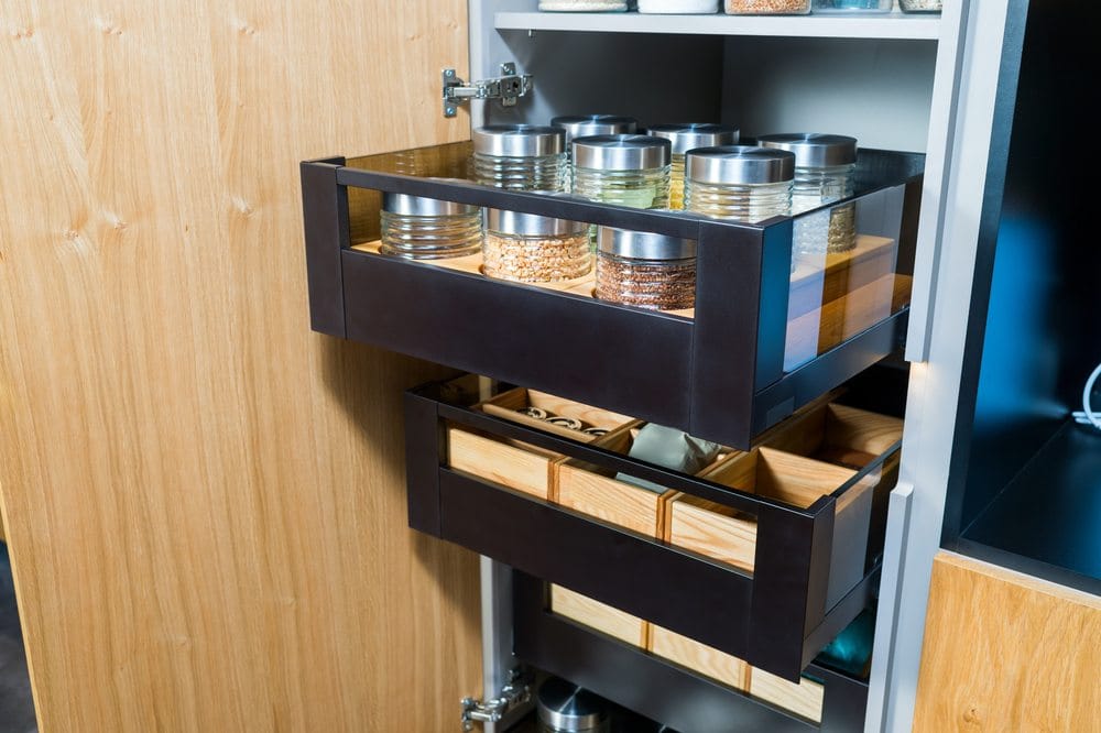 Kitchen cupboard for food storage