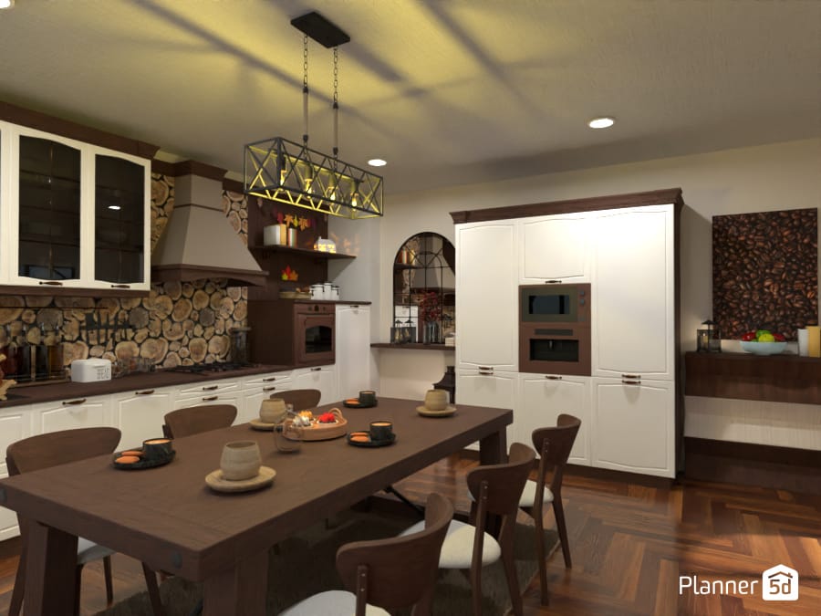 Küche Rendering erstellt mit Planner 5D