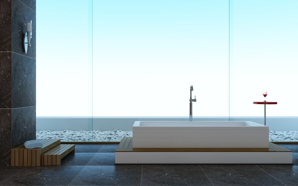 Minimalistyczny nowoczesny styl łazienki