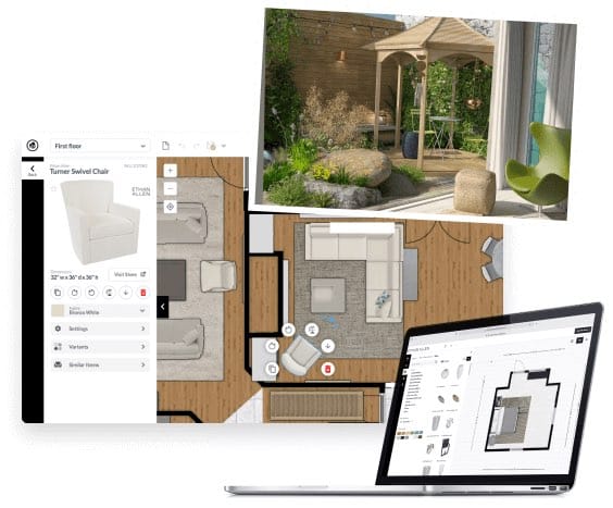 3d rendering, interior design software floorplanner