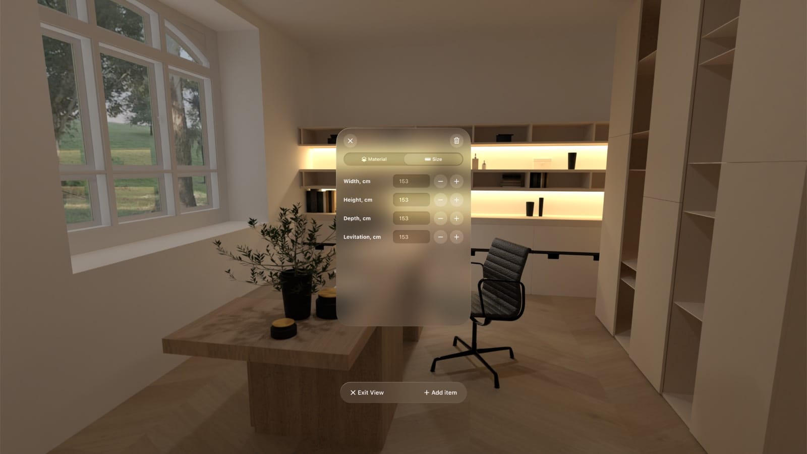 interior design per ufficio con Planner 5D e Apple Vision Pro