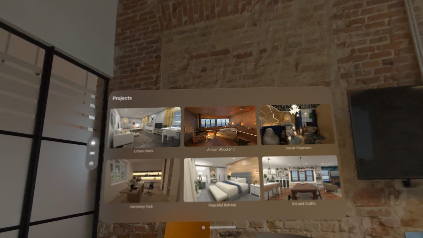 дизайн интерьера для гостиной с Planner 5D & Apple Vision Pro