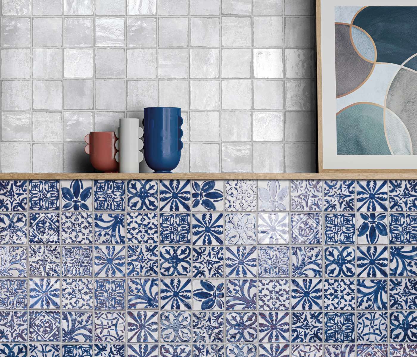 azulejos pintados de baño, azullejos zellige, decocer, coverings 2024