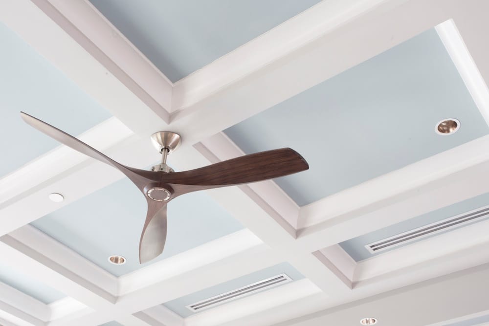 coffered ceilings with fan