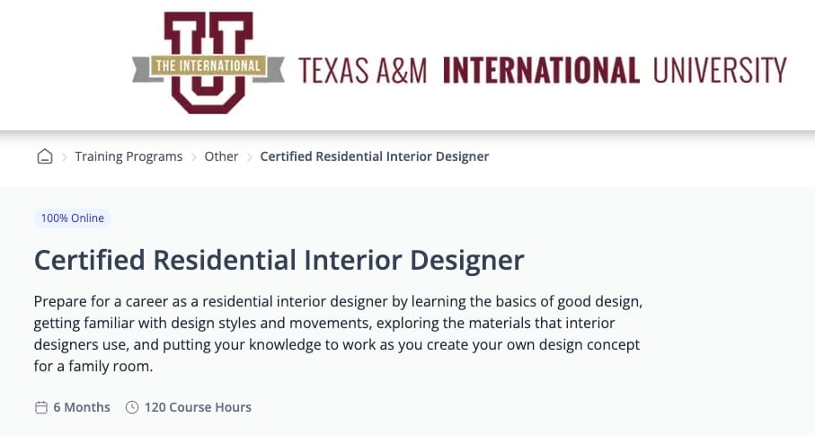 best online interior design course