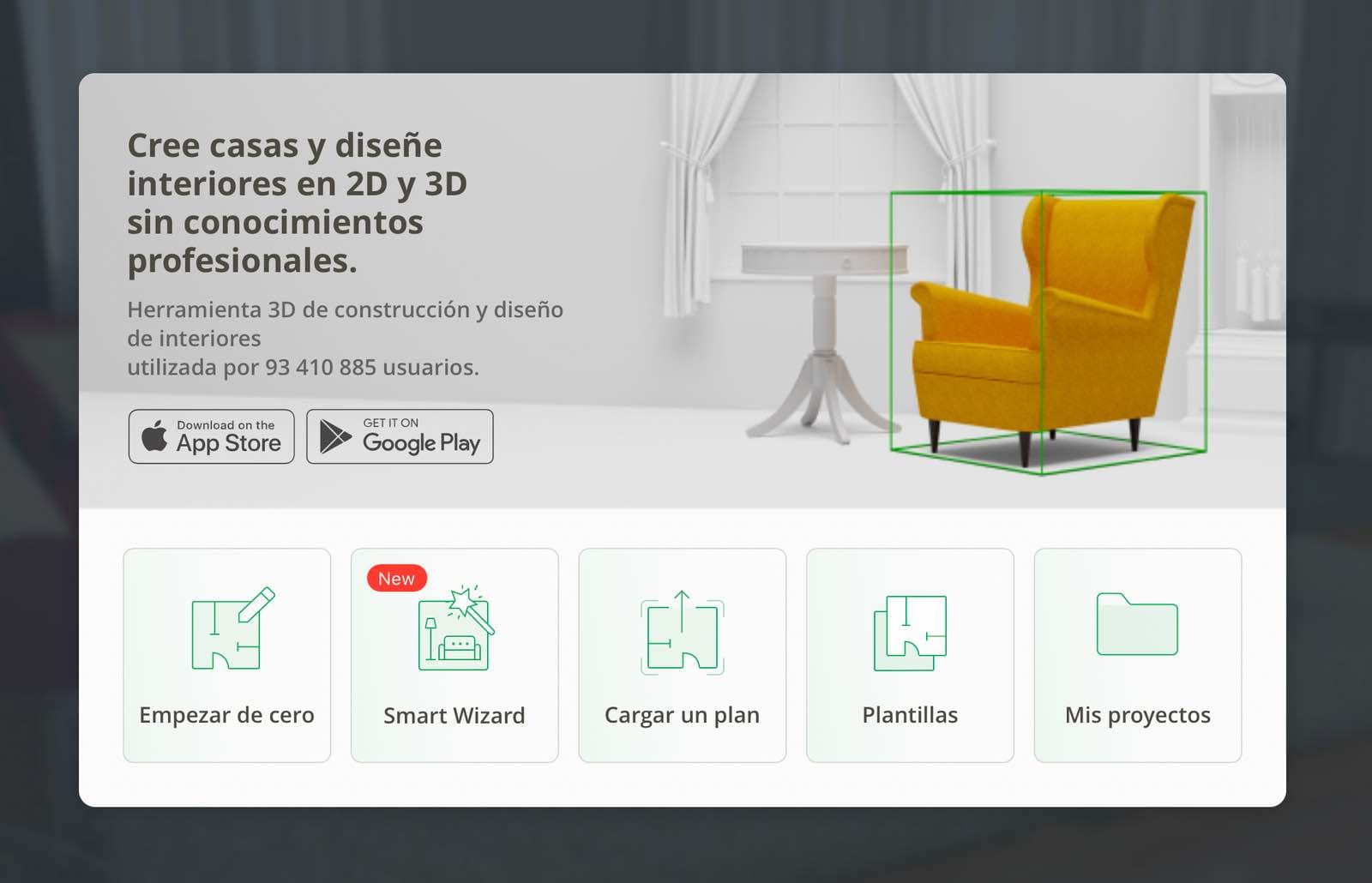 cómo usar planner 5d, software de diseño de interiores