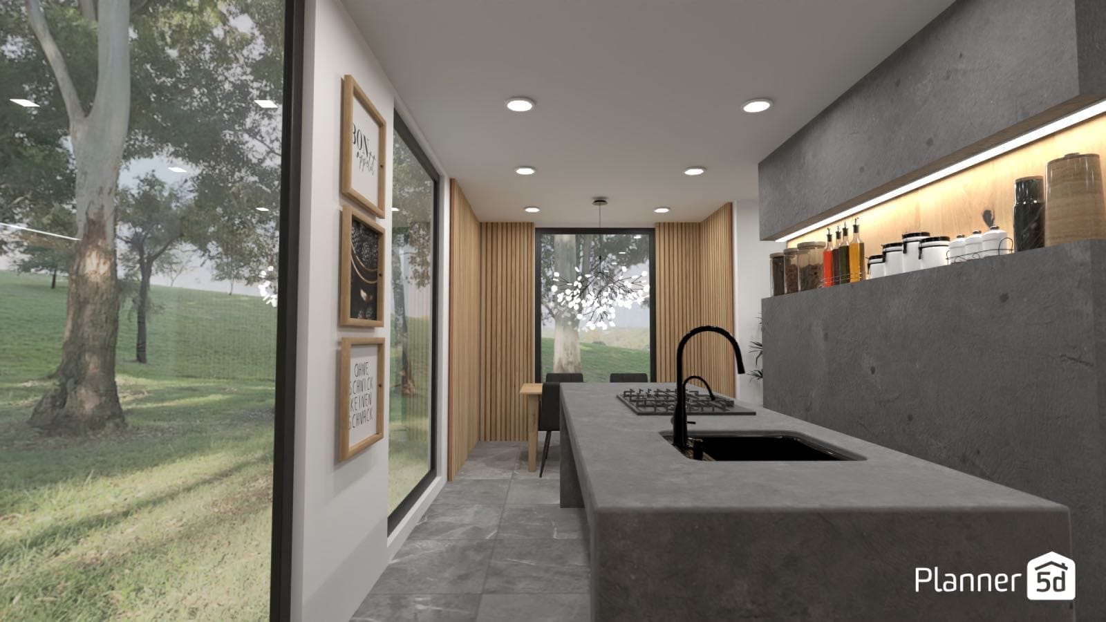 modern kitchen 3d render planner 5d