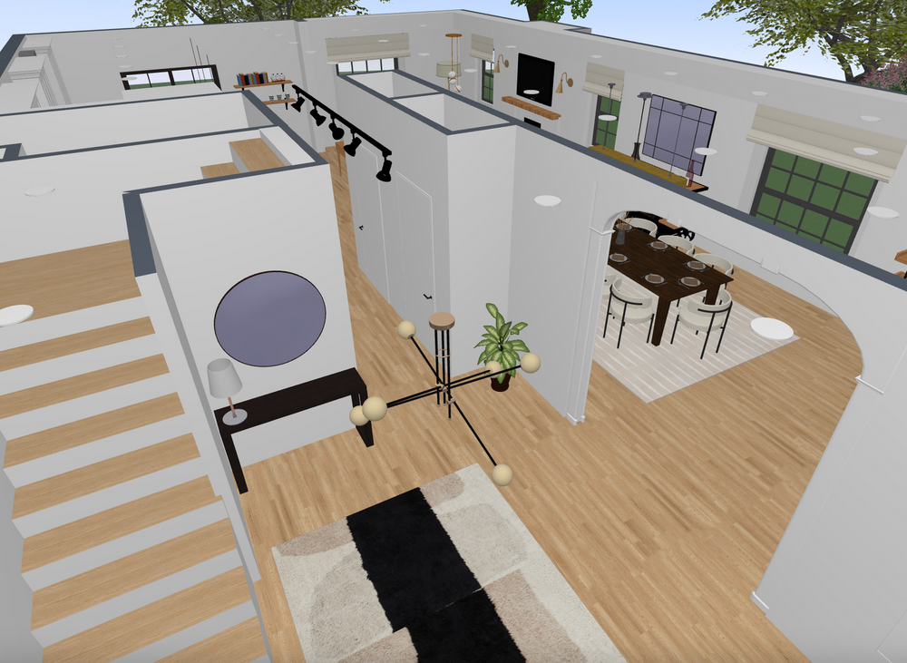 planta de casa moderna projetada por designer do Planner 5D