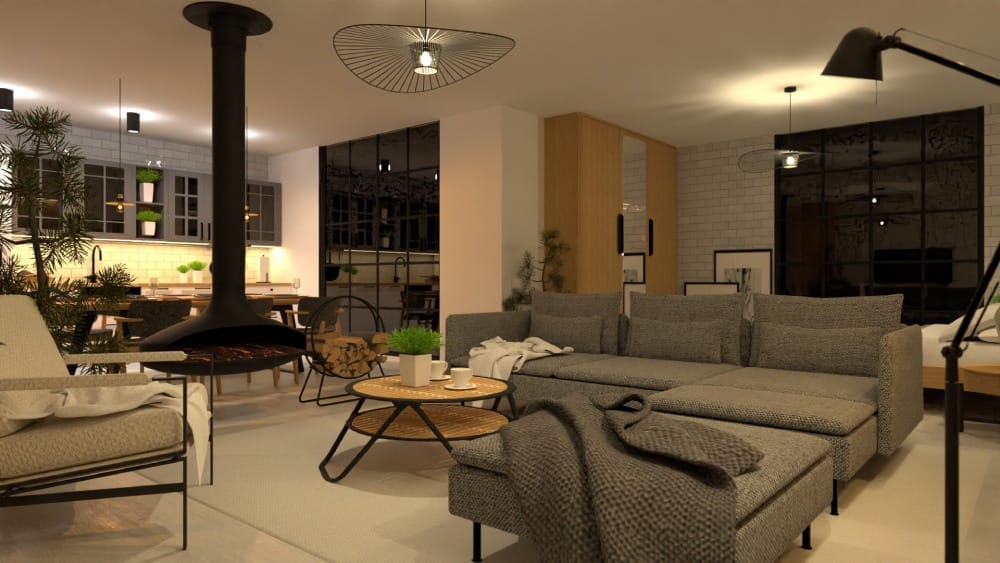 render 3d, diseño de interiores profesional