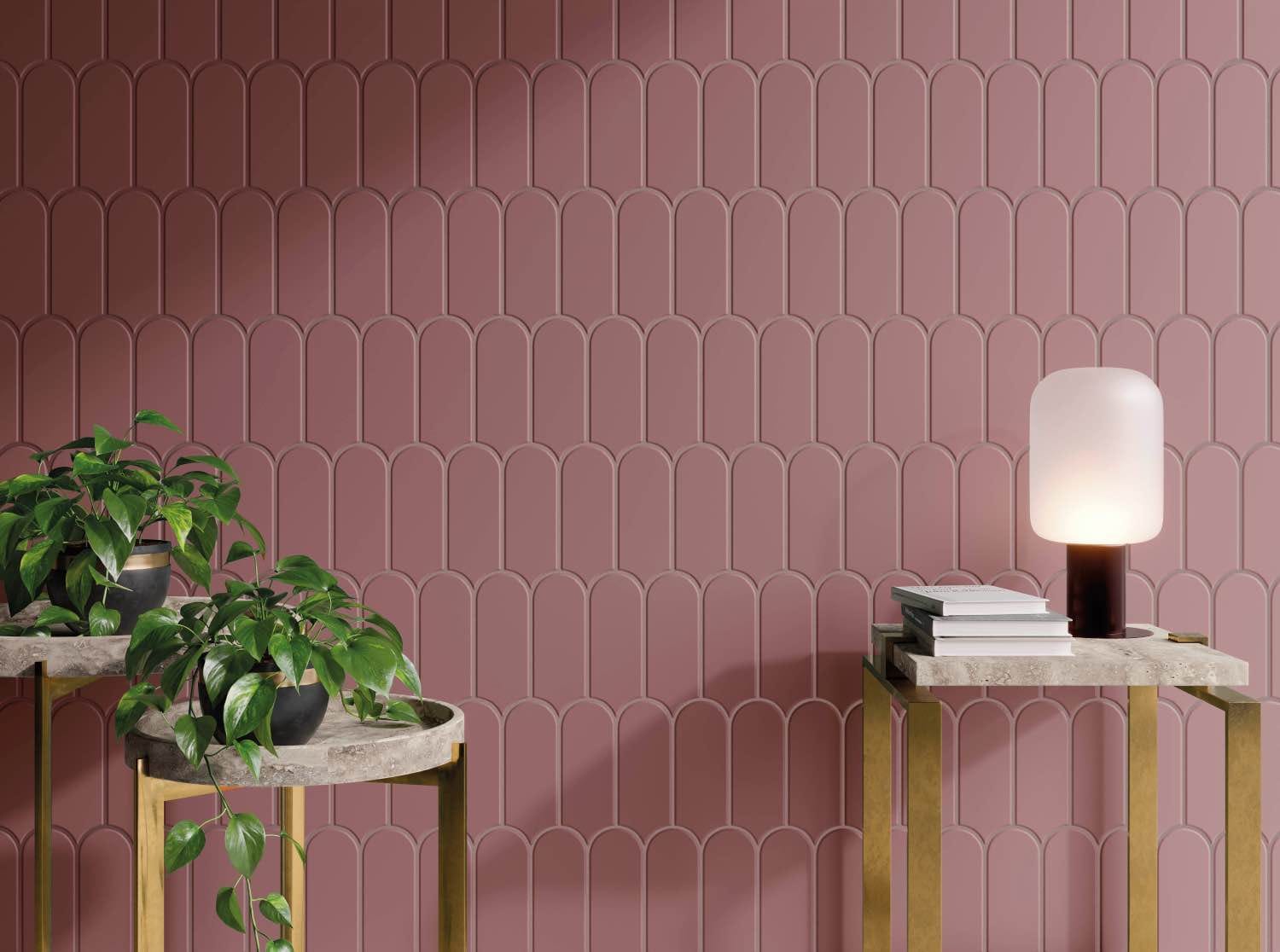 tile trends, vintage retro tile, pink tiles