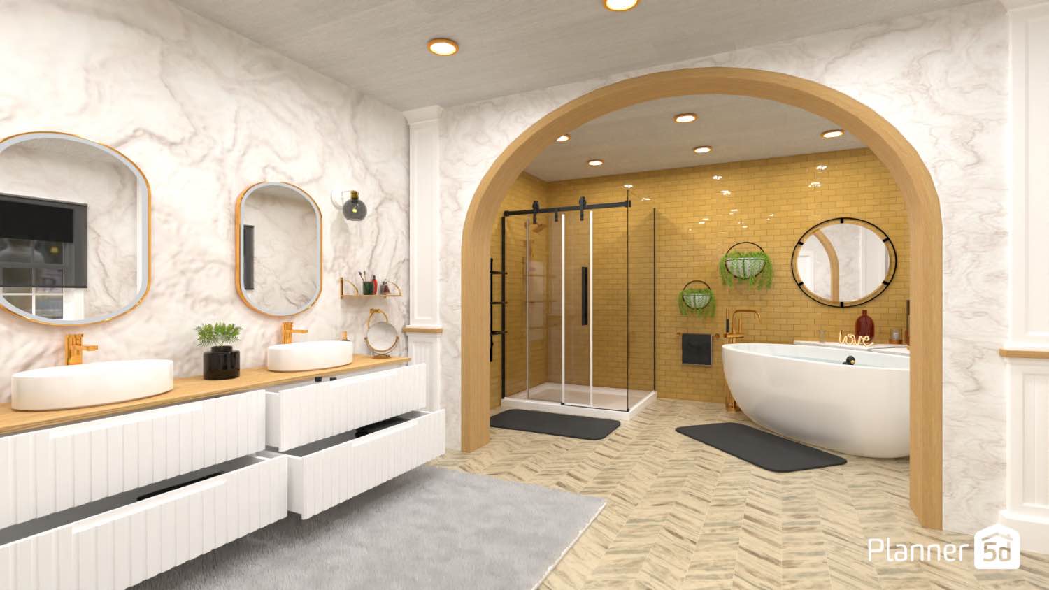 Bathrooms designed by Planner 5D users