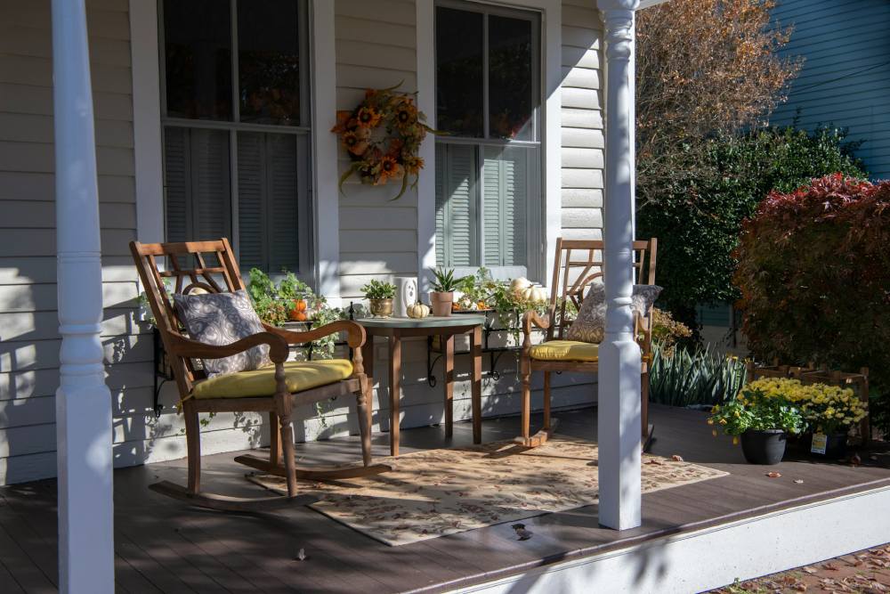 seating set porch decorating ideas 