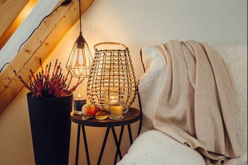 iluminação estilo hygge